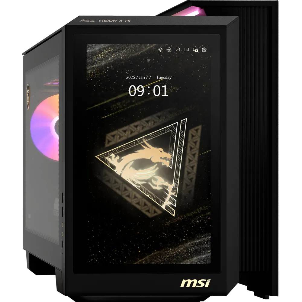 MSI MEG Vision X AI 2NVV9-285AT (black/transparent, Windows 11 Home)