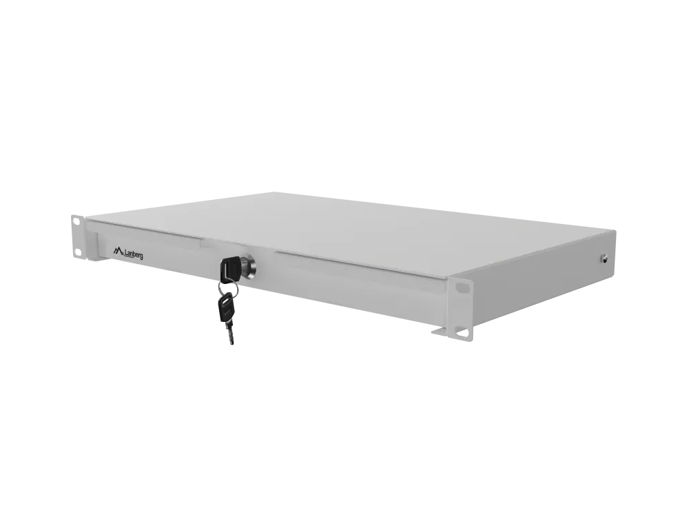 Lanberg 19" Drawer 1U/483x270 mm max load capacity up to 30 kg assembly, Grey