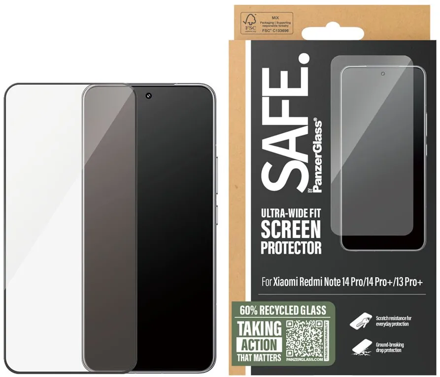 Folie protectie ecran SAFE by PanzerGlass Ultra-Wide Fit Xiaomi Redmi Note 14 Pro / 14 Pro+ / 13 Pro+