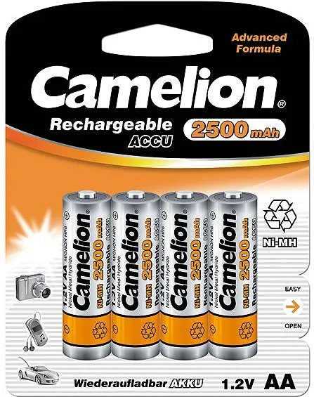 Camelion Rechargeable Batteries Ni-MH AA (R06), 2500mAh, 4-pack
