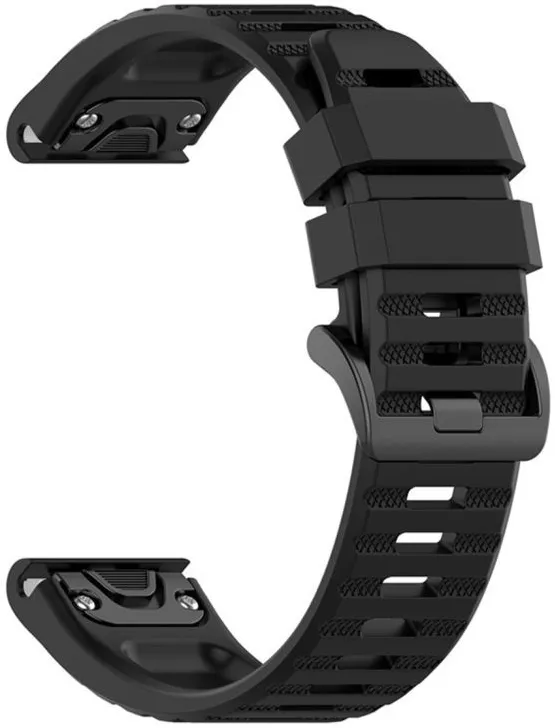 Fixed FIXED Silicone Strap for Garmin QuickFit 26mm, Black