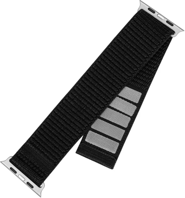 Curea nylon FIXED Nylon Sporty Strap Apple Watch 38/40/41 mm negru