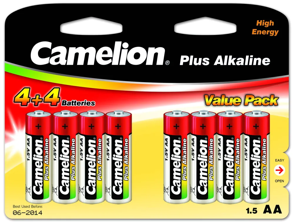 Camelion Plus Alkaline AA (LR06), 8 (4+4) value pack