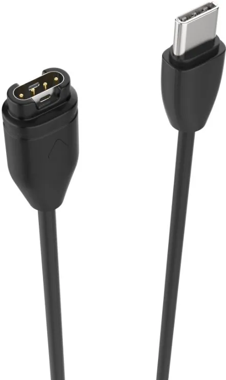 Cablu de incarcare USB-C Fixed pentru Garmin Fenix 5/6/7/7X, Epix, Venu 2/3, Vivoactive 3/4/5 negru