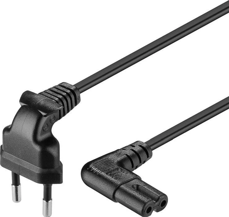 Goobay 97344 Euro connection cord, both ends angled, 0.75 m, black