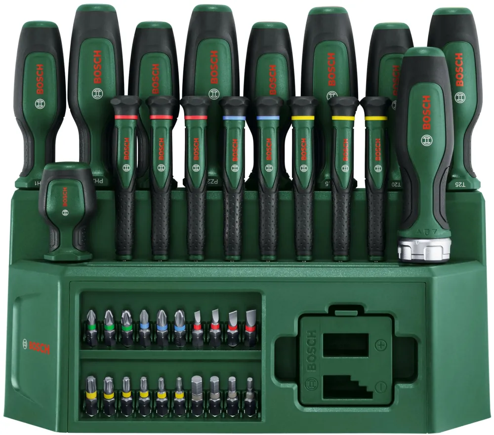Set 39 mixt surubelnite si biti Bosch 1600A02Z9L, suport