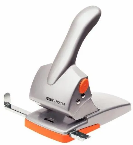 Perforator mare capacitate Rapid HDC65, 65 coli, metalic, cutie, argintiu-orange