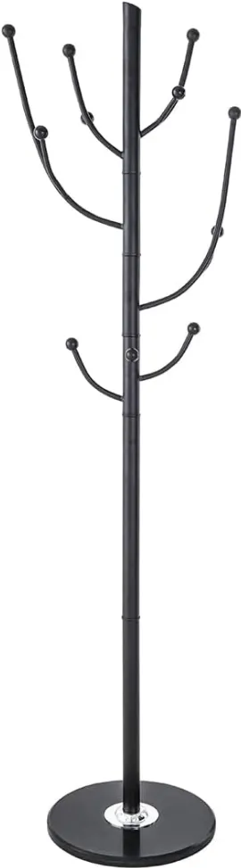 Cuier metalic 11 agatatori, baza din marmura, Office Products Helsinki - negru