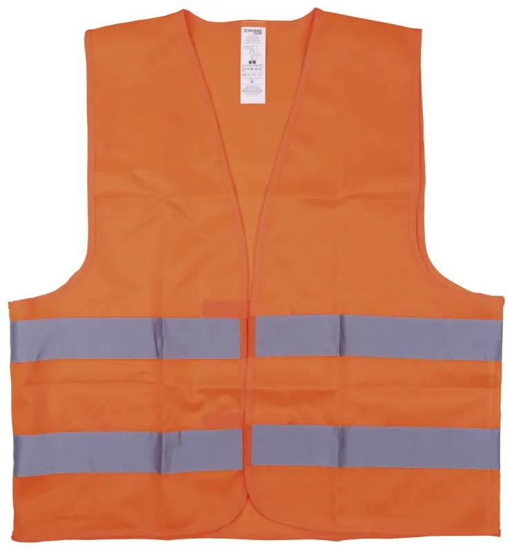 Vesta reflectorizanta DONAU, 100% polyester, cu arici, marimea 3XL - portocalie