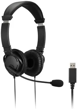 Casti Kensington, reglabile, microfon cu anulare sunet inclus, conexiume Jack 3.5mm 1.8 m, nergu