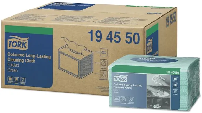 Laveta pentru curatare Tork 1 strat verde40buc/set