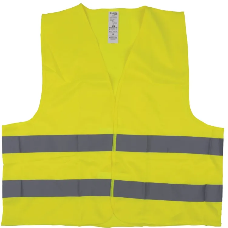 Vesta reflectorizanta DONAU, 100% polyester, cu arici, marimea M - galbena