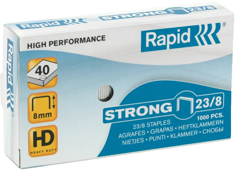 Capse Rapid Strong, 23/ 8, 10-40 coli, 1000 buc/cutie