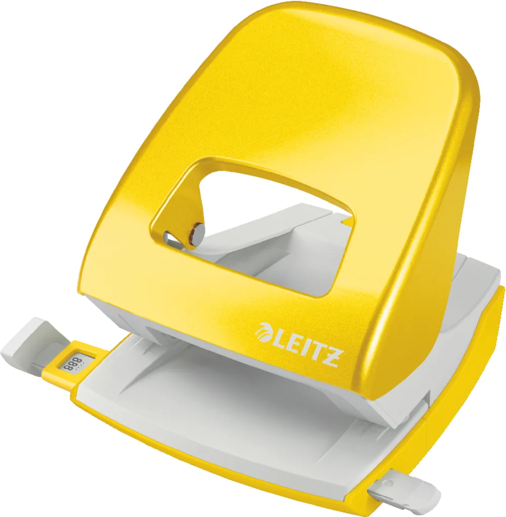 Perforator metalic LEITZ WOW 5008 NeXXt Series, 30 coli, galben