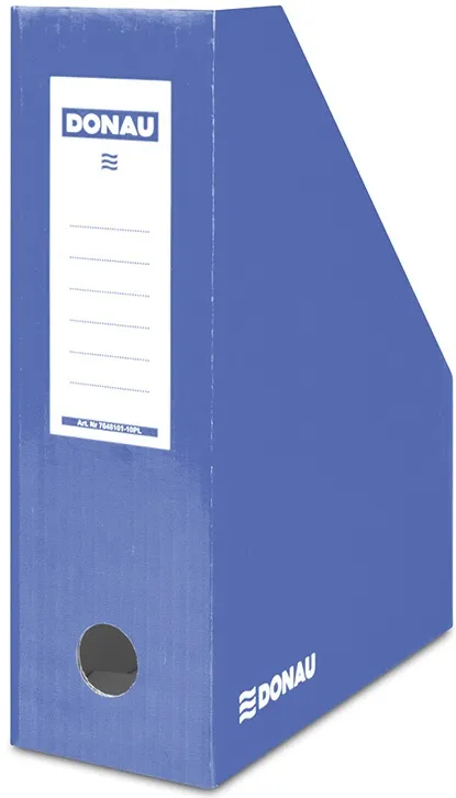 Suport vertical pentru cataloage, A4 - 10cm latime, din carton laminat, DONAU - albastru