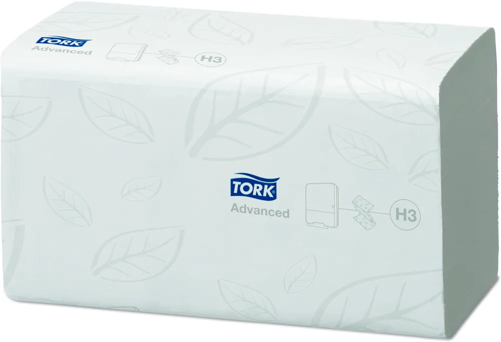 Servetele V - TORK Advance Soft Singlefold, 2 straturi, 23x24.8cm, 250 buc/set, 15 set/bax - albe