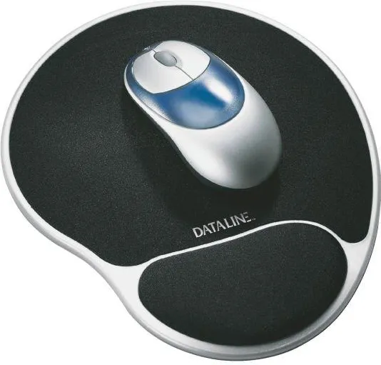 Mouse pad ESSELTE Silver, cu suport ergonomic pentru incheietura mainii, Lycra, negru