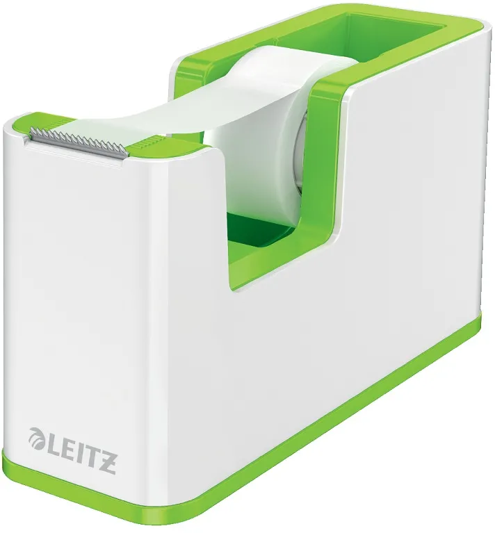 Dispenser banda adeziva LEITZ WOW, PS, banda inclusa, culori duale, alb-verde