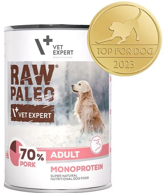 VETEXPERT Raw Paleo Adult Monoprotein Pork - wet dog food - 400 g