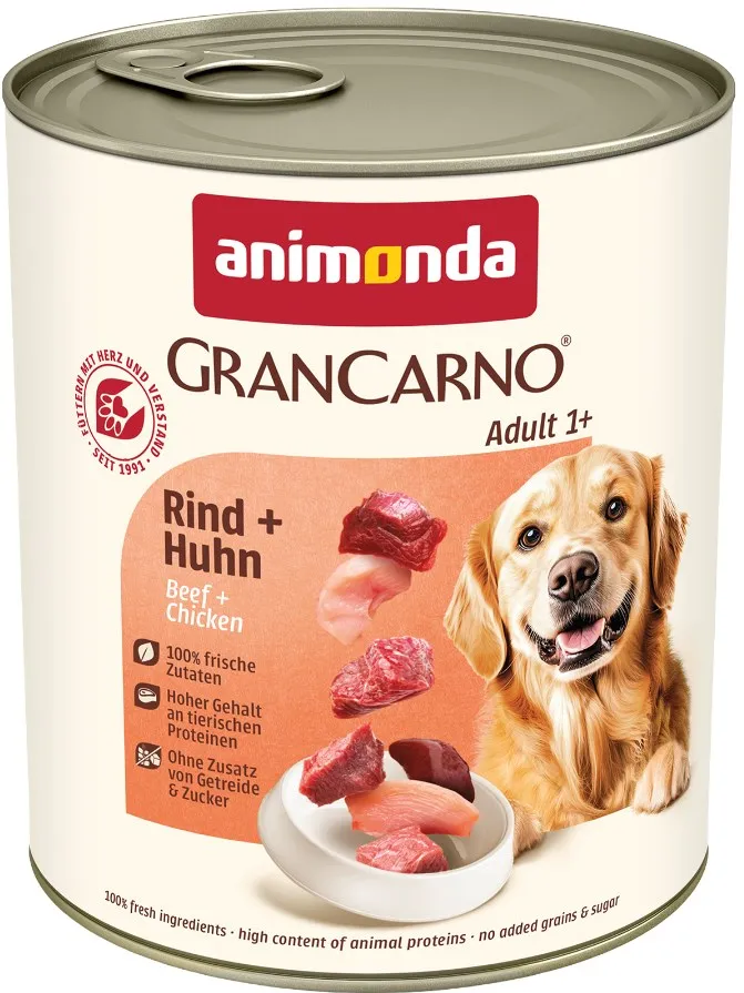 ANIMONDA GranCarno Beef with chicken - wet dog food - 800g