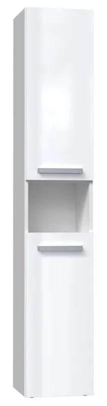 Bathroom cabinet NEL I 31x30x174 cm, white, glossy