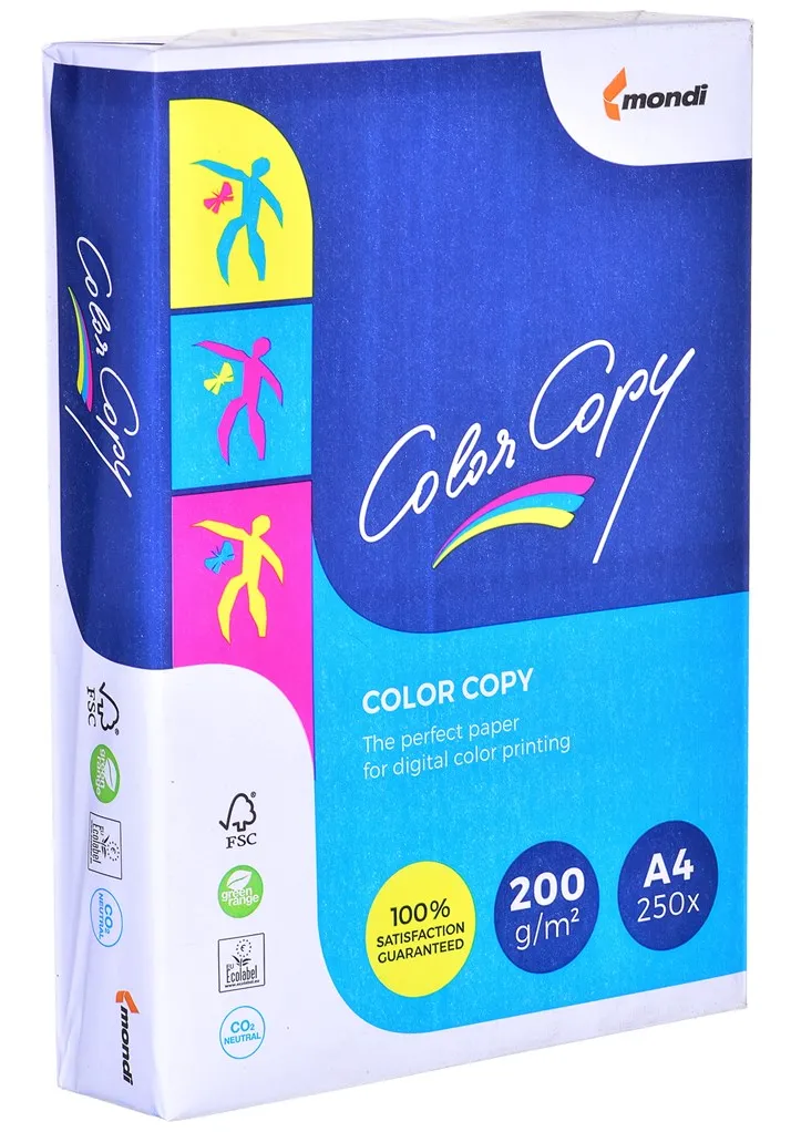 Paper copier office Mondi Color Copy 8687A20 (A4; 200g/m2; 250 sheets; white paper; satin)
