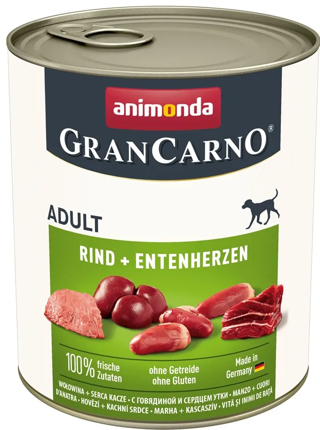 ANIMONDA GranCarno Adult Beef and duck hearts - wet dog food - 400g