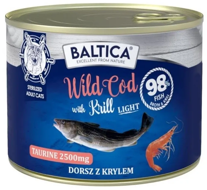 BALTICA Excellent Cod with krill - wet cat food - 185g