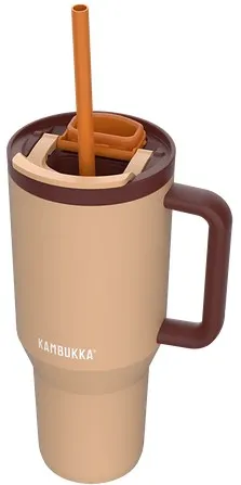 Thermal mug with telescopic straw Kambukka Rio Tumbler 950ml Almond Dream