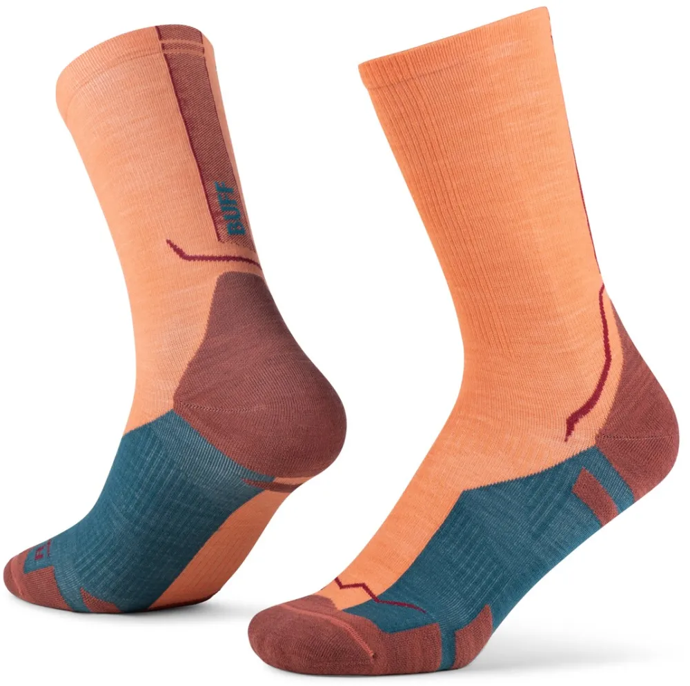 BUFF Merino Lightweight Crew Sock LWC4 Socks, Orange L
