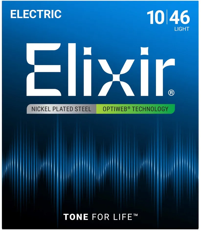 Elixir 19052 Optiweb Light - electric guitar strings (10–46)
