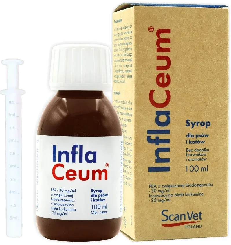 Supliment lichid pentru caini si pisici ScanVet InflaCeum 100 ml