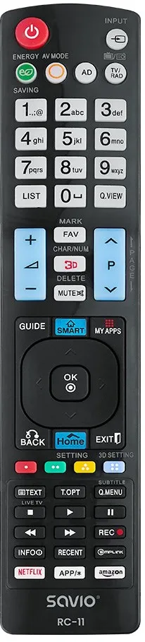 Savio RC-11 remote control IR Wireless TV Press buttons