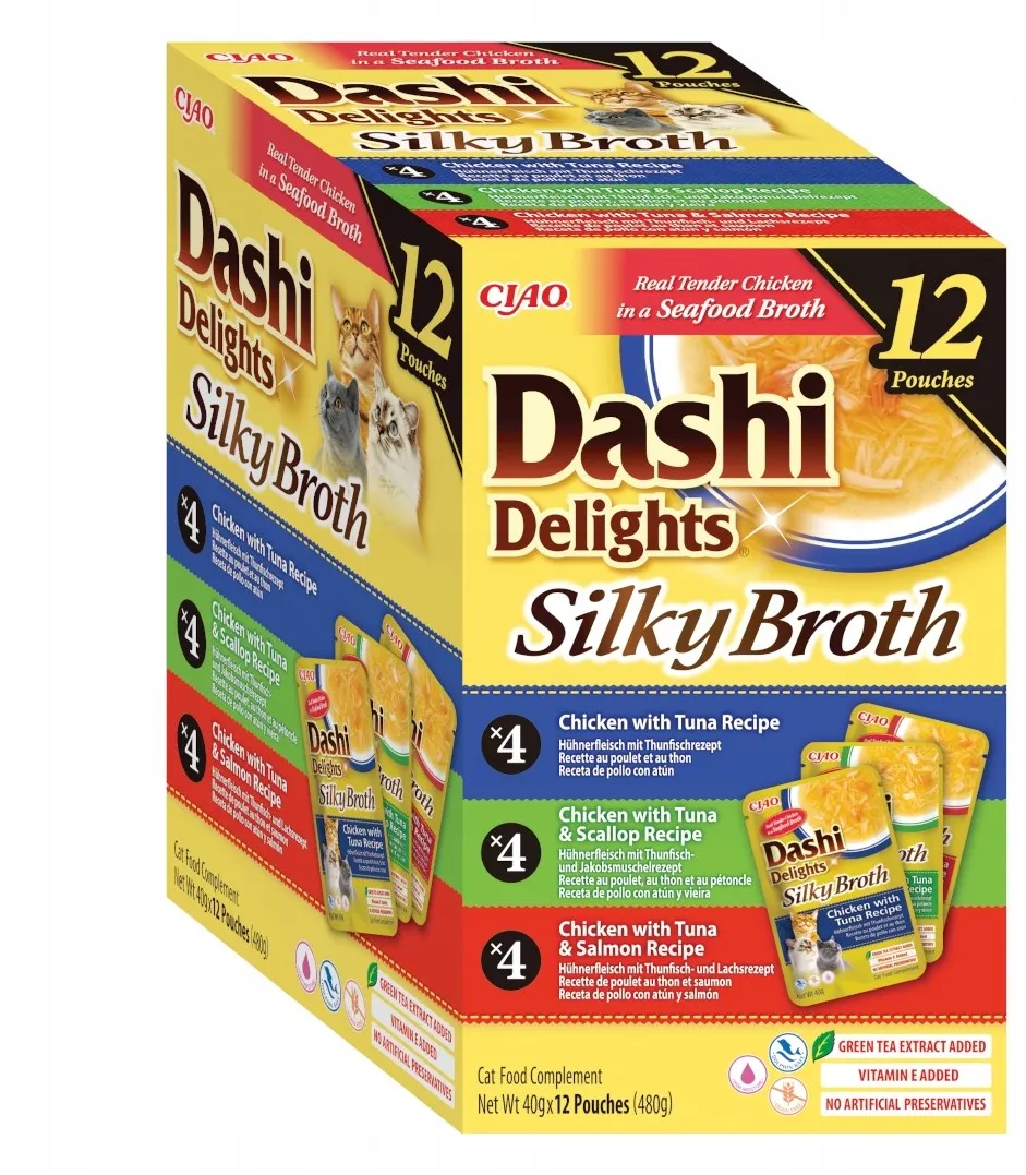 INABA Dashi Delights Silky Broth Chicken mix - wet cat food - 12x40g