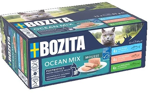 BOZITA Mousse Mix Ocean  - wet cat food - 12x85g