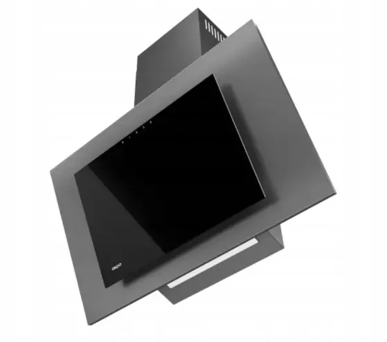 Hota semineu AKPO WK-4 NERO 2.0 60 cm 300 m3/h LED sticla neagra gri