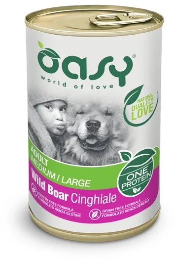 OASY One Protein Adult Medium/Large Wild Boar - wet dog food - 400g
