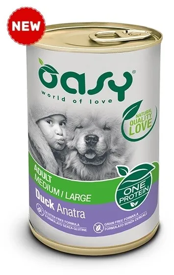 OASY One Protein Adult Medium/Large Duck - wet dog food - 400g