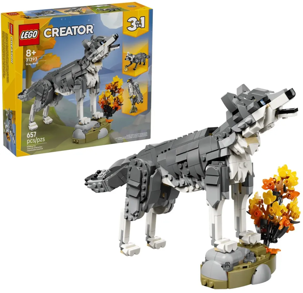 LEGO CREATOR 3 IN 1 31393 Forest Animals: Gray Wolf