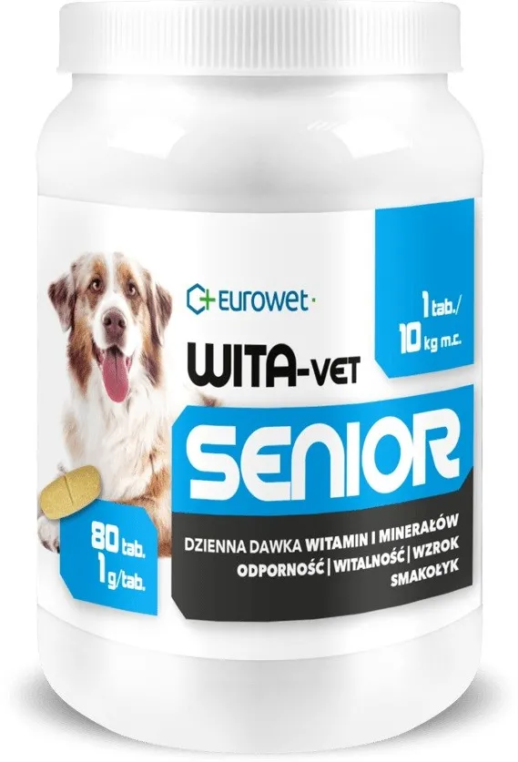 EUROWET Wita-Vet Senior - supplements for dogs - 80 tablets
