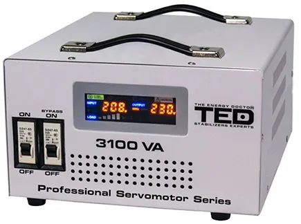 STABILIZATOR TENSIUNE SERVOMOTOR 3100VA TED ELECTRIC