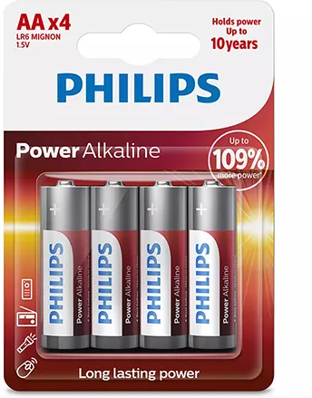 BATERIE POWER ALKALINE LR6 AA BLISTER 4 BUC PHILIPS