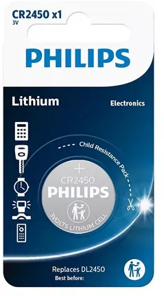 BATERIE LITHIUM CR2450 BLISTER 1 BUC PHILIPS
