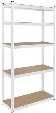 RAFT METALIC 5 POLITE 750KG MDF 180X90X40 ALB REBEL