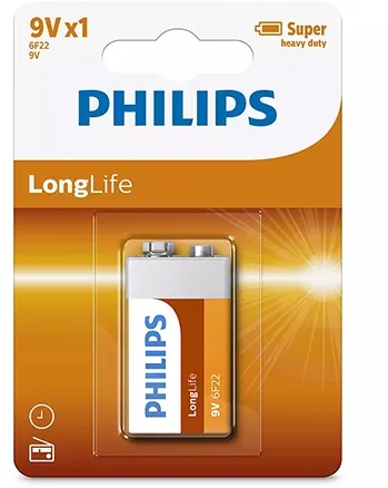 BATERIE PHILIPS 9V 6F22 LONGLIFE B1 BLISTER PHILIPS