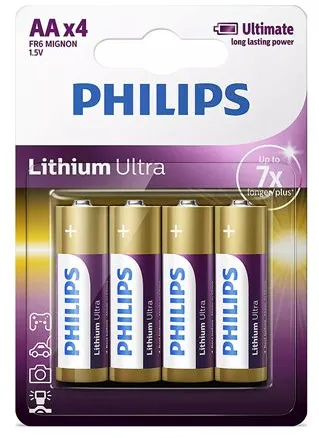 BATERIE LITHIUM ULTRA LR6 AA BLISTER 4 BUC PHILIPS