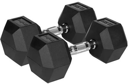 GANTERE DUMBBELL HEX FONTA CAUCIUCATA 2X12.5KG REBEL AC