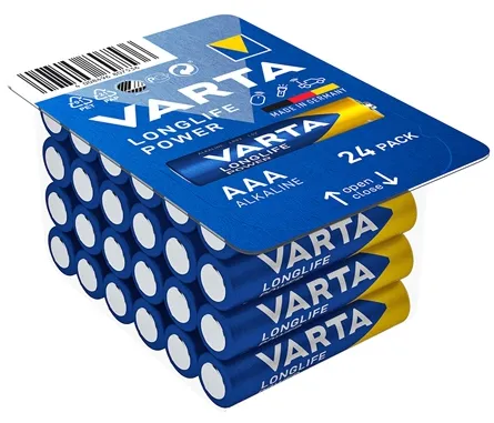 BATERIE ALCALINA LONGLIFE POWER LR03 24 BUC VARTA
