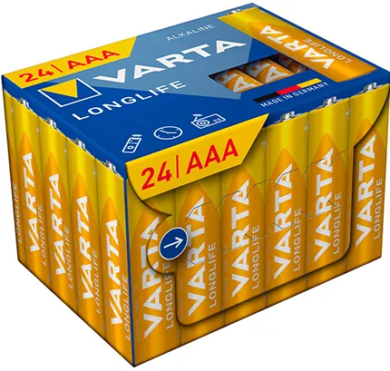 BATERIE ALCALINA LONGLIFE LR03 BLISTER 24 BUC VARTA