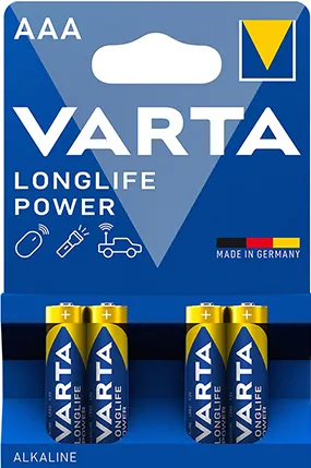 BATERIE ALCALINA LONGLIFE POWER LR3 BL 4 BUC VARTA